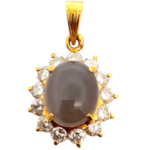 K18 シリマナイトキャッツアイ・ダイヤモンド ネックレス/ペンダントトップ 4.09・0.85ct買取の参考価格