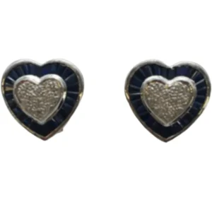 K18 サファイア・ダイヤモンド ピアス/イヤリング 4.4・0.13 ct