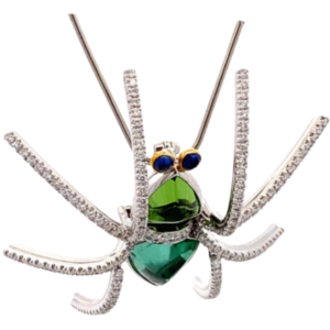 Pt950/K18[Ptﾒｲﾝ] 多色石・ダイヤモンド ネックレス/ネックレストップ TR2.525・GG2.035・S0.161・D0.753ct