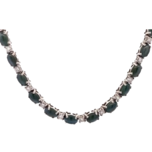 K18WG アレキサンドライトキャッツアイ・ダイヤモンド ネックレス/ペンダントトップ 21.0・D2.1 ct