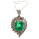 Pt・Pm900 コロンビア産エメラルド・ダイヤモンド ネックレスペンダントトップ E12.85 ct D1.5 ct
