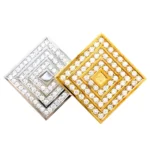 Pt900/K18 ダイヤモンド ブローチ 1.52ct