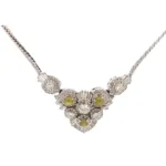 Pt・Pm850 クリソベリルキャッツアイ・ダイヤモンド ネックレス/ペンダントトップ 2.24・5.44ct