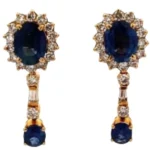 Ｋ18 ブルーサファイア・ダイヤモンド ピアス