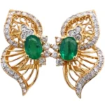 K18 エメラルド・ダイヤモンド ピアス/イヤリング E1.62・D1.06・E1.62・D1.06ct