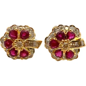 K18 ルビー・ダイヤモンド ピアス/イヤリング R1.91・D0.93ct