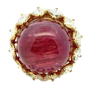 K18 トルマリンキャッツアイ・ダイヤ 26.35・D3.12ct