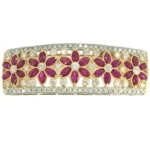 K18PT900 ルビー・ダイヤモンド ブローチ 4.84・2 ct