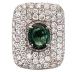 Pt・Pm900 インド産アレキサンドライト・ダイヤモンド リング 2.23 ct D2.53 ct