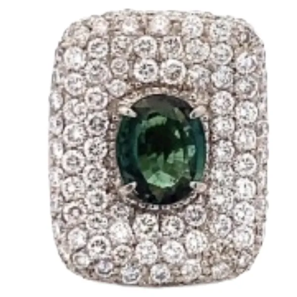 Pt･Pm900 インド産アレキサンドライト・ダイヤモンド リング 2.23 ct D2.53 ct