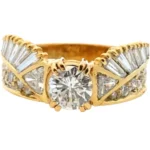 K18 ダイヤモンド リング 0.52・D0.87ct