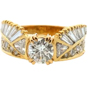 K18 ダイヤモンド リング 0.52・D0.87ct