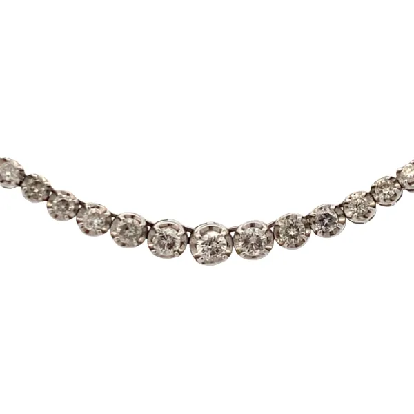 K18WG ダイヤモンド ネックレス/ペンダントトップ 5ct