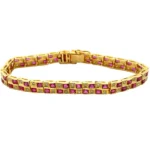 K18 ルビー・ダイヤモンド ブレスレット 5.89・1.04ct