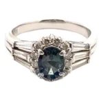 Pt・Pm900 ブラジル産アレキサンドライト・ダイヤモンド 0.95・D0.66ct