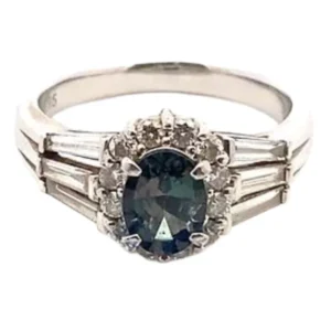 Pt･Pm900 ブラジル産アレキサンドライト・ダイヤモンド 0.95・D0.66ct