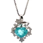 Pt850/Pt900 モザンビーク産パライバトルマリン・ダイヤモンド ネックレス/ペンダントトップ 2.82・D0.37ct買取の参考価格