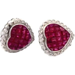 K18 ルビー・ダイヤモンド ピアス/イヤリング