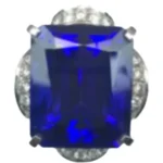 Pt・Pm900 タンザナイト・ダイヤモンド リング 17.85 ct D1.54 ct