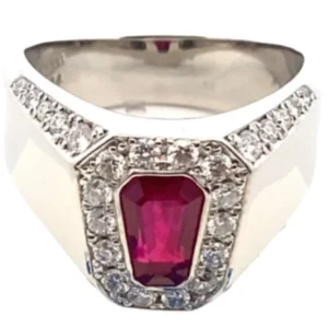 Pt･Pm900 ルビー・ダイヤモンド リング R1.94・0.7ct