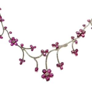 K18 ルビー・ダイヤモンド ネックレス R21.14・D4.6 ct