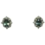 Pt・Pm900 アレキサンドライト・ダイヤモンド ピアスイヤリング 0.26・0.24 ct D0.07・D0.07 ct