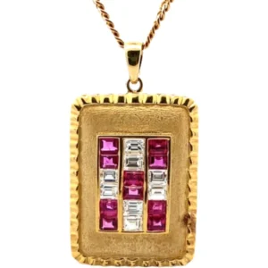 K18 ルビー・ダイヤモンド ネックレス/ペンダントトップ R1.8・D1.28ct