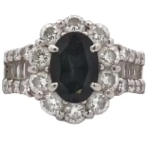 Pt･Pm900 ブラジル産アレキサンドライト・ダイヤモンドリング 2.07 ct D2.07 ct