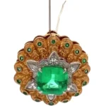 K18K18WG コロンビア産エメラルド・多色石 ペンダントトップ 6.74 ct D0.93・E0.4・R0.2 ct