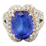 Pt・Pm900 タンザナイト・ダイヤモンド 6.03・1.39ct