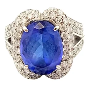 Pt･Pm900 タンザナイト・ダイヤモンド 6.03・1.39ct