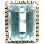 Pt・Pm900 アクアマリン・ダイヤモンド リング 24.08・D0.638ct買取の参考価格