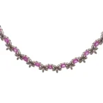 K14WG/925 ピンクサファイア・ダイヤモンド ネックレス/ペンダントトップ S15.53・D2.15 ct