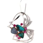 K18/K18WG オパール・多色石 ブローチ BO8.4・T1.57・D1.58 ct買取の参考価格