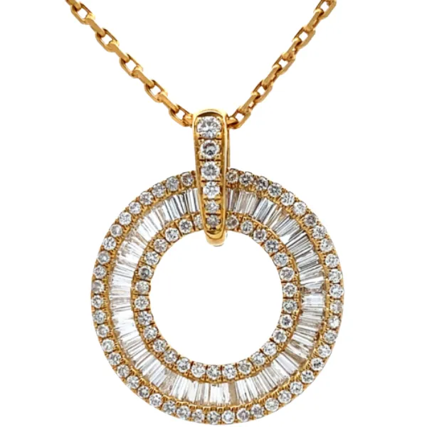 K18 ダイヤモンド ネックレス/ペンダントトップ D2.5ct