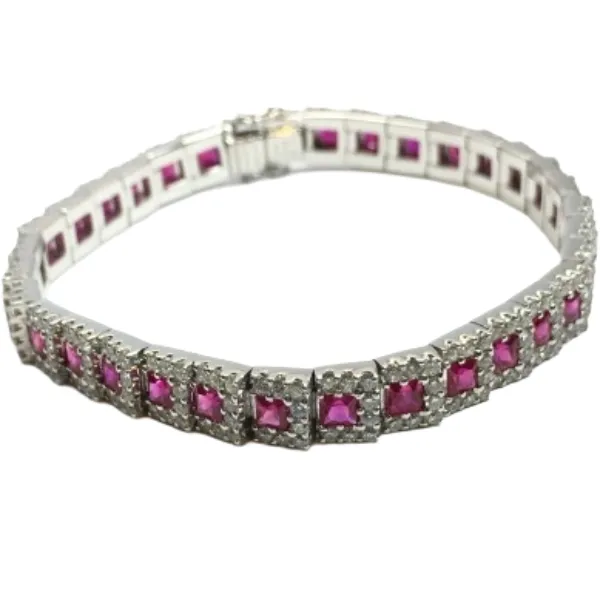 K18 ルビー・ダイヤモンド ブレスレットR5.15・D4.06 ct