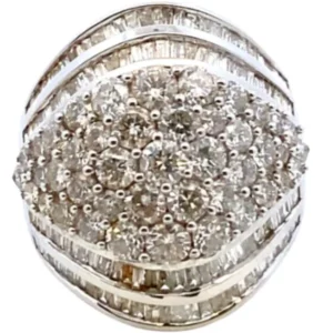 K18WG ダイヤモンド リング 3.5ct