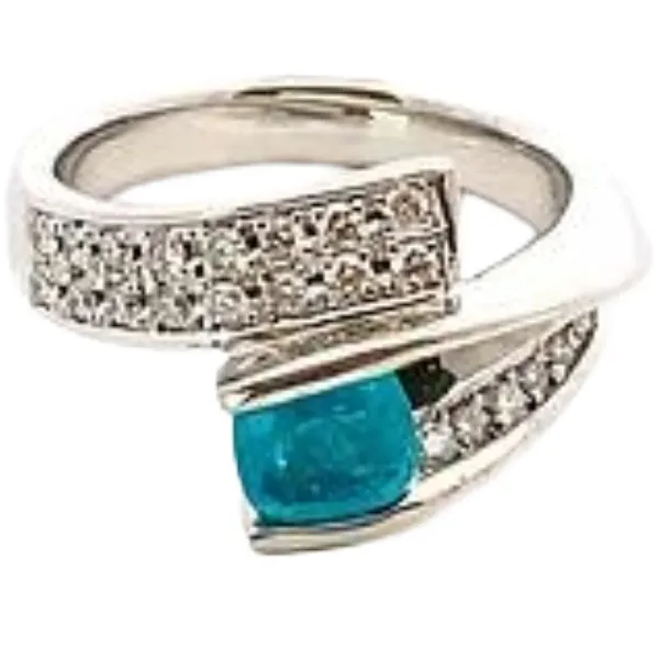 Pt･Pm900 ブラジル産パライバトルマリン・ダイヤモンド 0.93・0.28ct