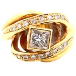 タサキ K18 ダイヤモンド リング 0.64・0.13ct