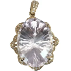 K18 クンツァイト・ダイヤモンド ネックレス/ペンダントトップ 36.1 ct D0.3 ct