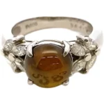 Pt・Pm900 キャッツアイ・ダイヤモンド 3.475・D0.41ct