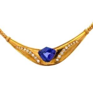 K18 タンザナイト・ダイヤモンド ネックレス/ペンダントトップ 6.62・0.58ct