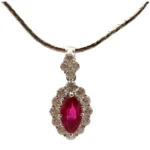 Pt900/Pt850 ルビー・ダイヤモンド ネックレス/ペンダントトップ R1.123・D0.87ct