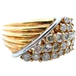 Pt900/K18 ダイヤモンド リング 1ct