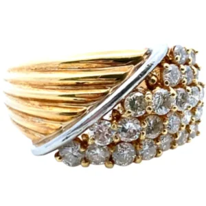 Pt900/K18 ダイヤモンド リング 1ct