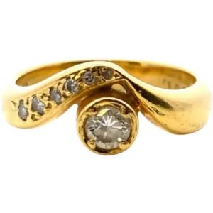 K18 ダイヤモンド リング 0.2・D0.1ct