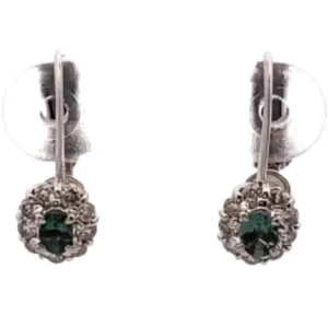 K14WG アレキサンドライト・ダイヤモンド イヤリング 0.11・0.15・0.13・0.15 ct