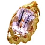 K18 クンツァイト・ダイヤモンド リング 19.23 ct D0.10 ct