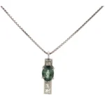 Pt850/Pt900 アレキサンドライト・ダイヤモンド ネックレス/ペンダントトップ 1.46・D0.57ct