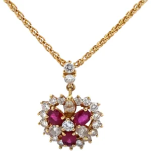 K18 ルビー・ダイヤモンド ネックレス/ペンダントトップ R0.94・D1.28ct